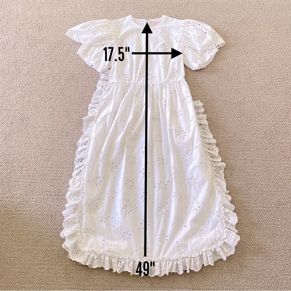 Simone Rocha x H&M Eyelet Embroidery Dress, S - Picture 4 of 8